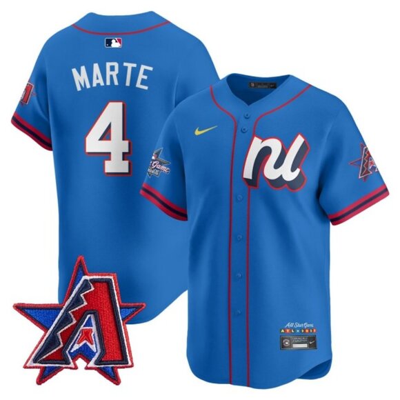 Mens Youths Kids Womens Ketel Marte Blue 2025 All Star Jersey Stitched